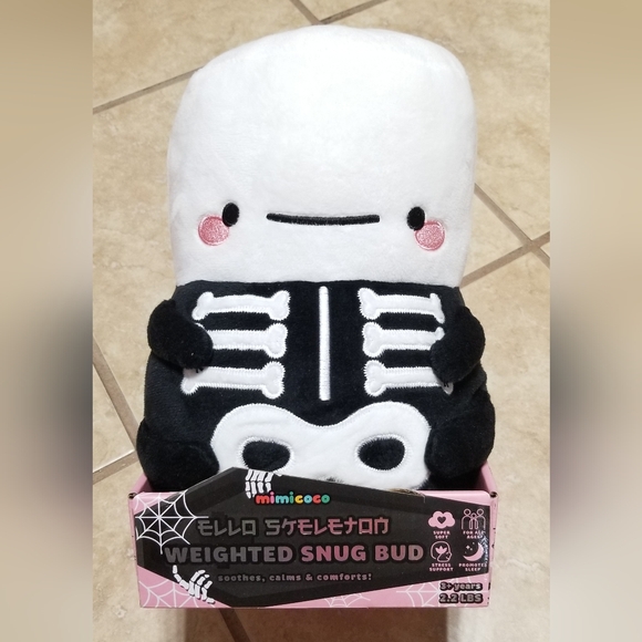 Mimicoco Ello Skeleton Weighted Snug Bud 9 Inch Plush - Picture 1 of 2